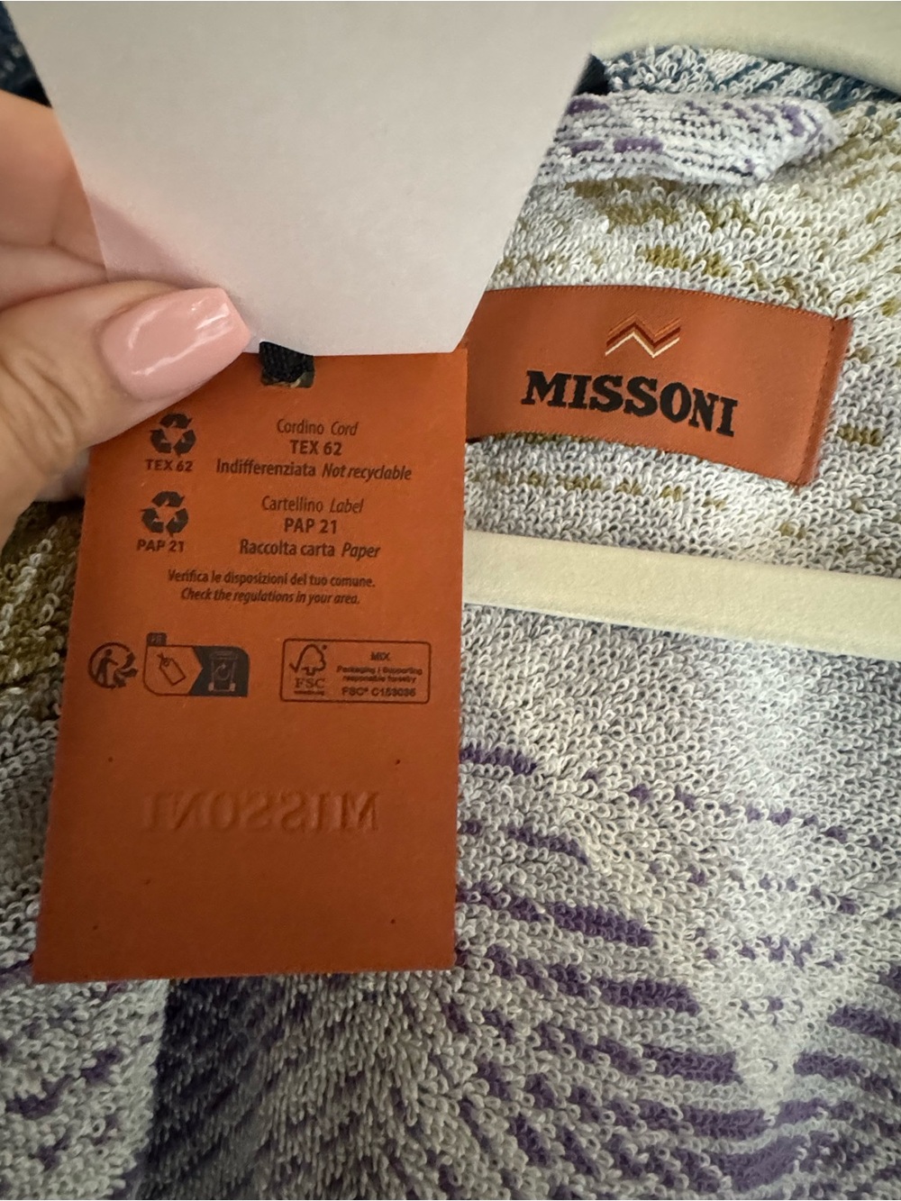 Missoni Marea Chevron Hooded Bathrobe - Picture 6 of 13